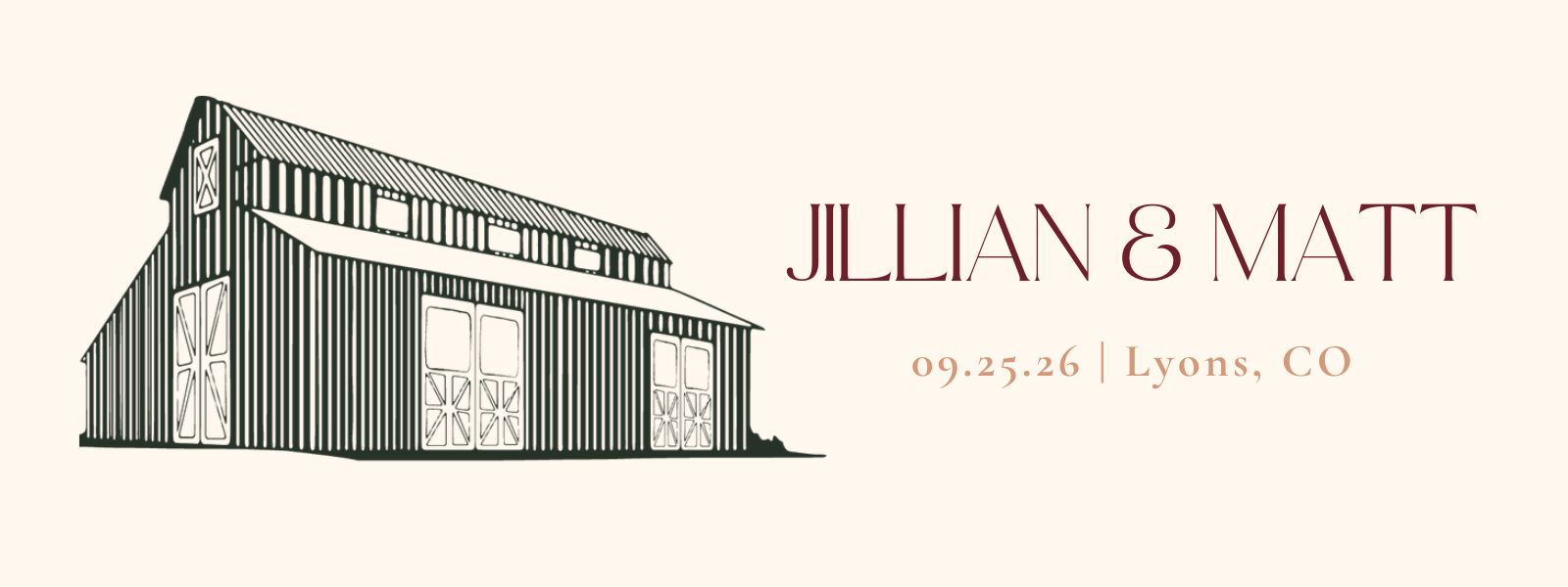 Jillian and Matt — September 25, 2026 — Lyons, Colorado